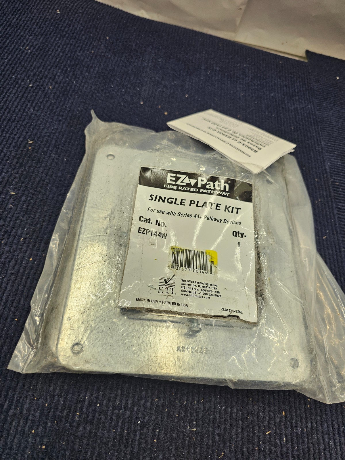 Specified Technologies Sti EZP144W Ez-Path Single Plate For Series 44+ Pathway