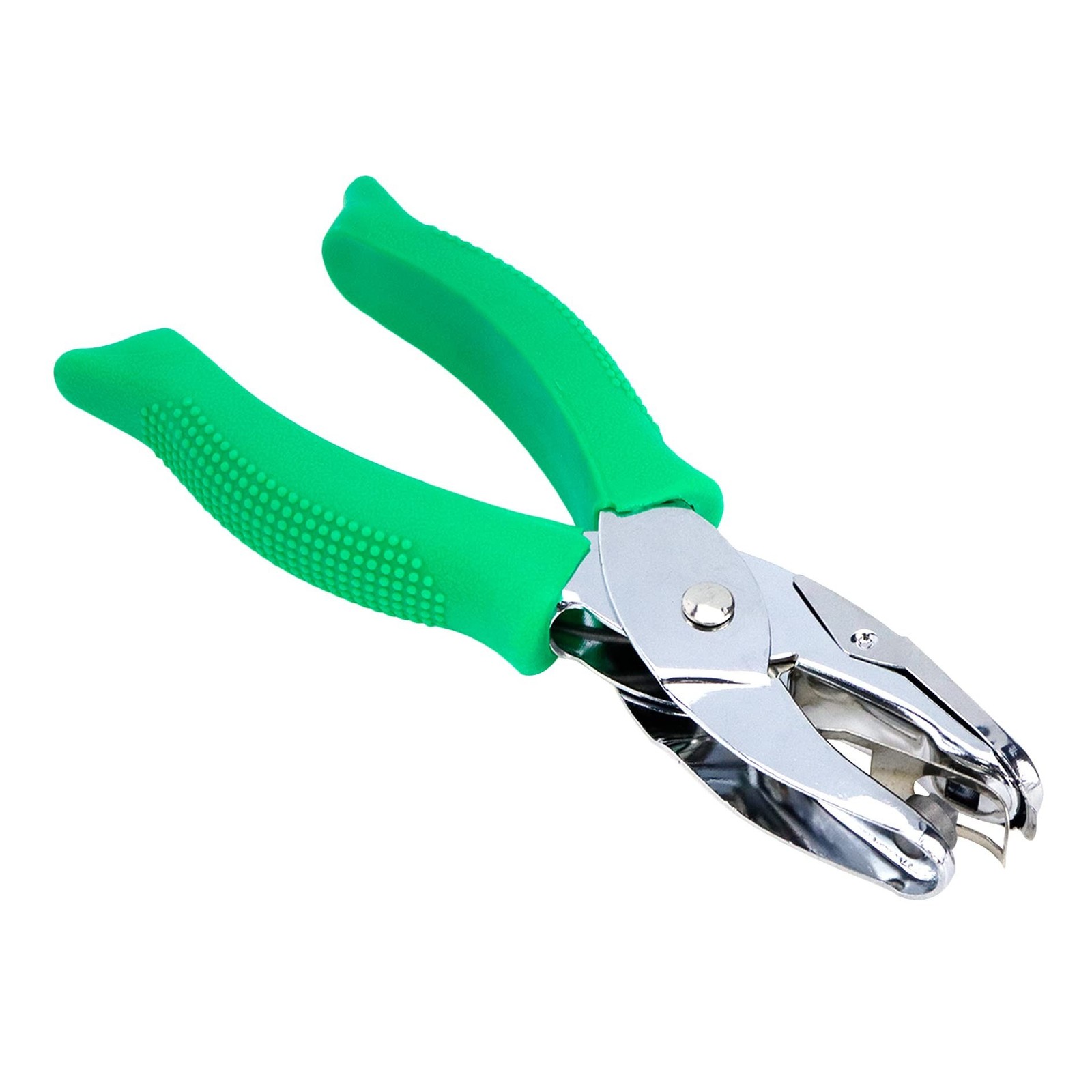 Oedema Handheld Hole Paper Punch 5mm Width Metal Hole Puncher with Rubber Gri...