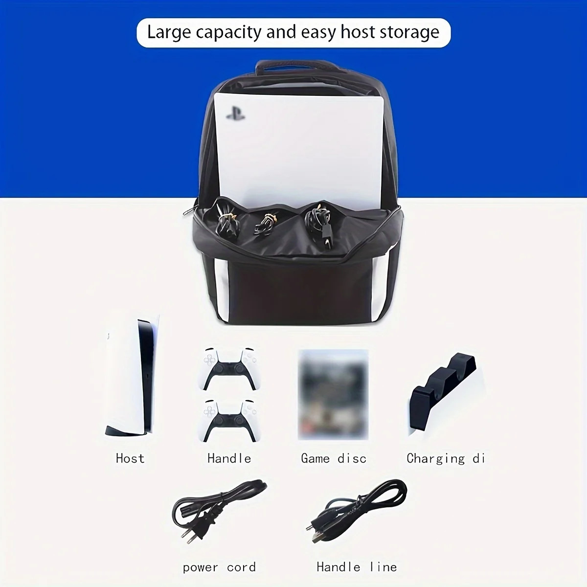 Travel Backpack For PS5 Console, Accessories, Protective Carrying Case
