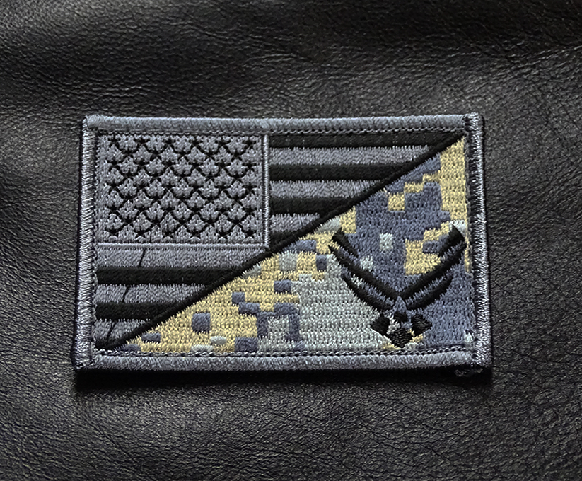 AirMan LOGO  USA FLAG EMBROIDERED HOOK PATCH