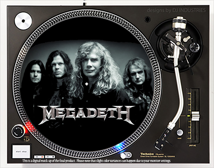 Megadeth - 7"-12" DJ slipmat for LP turntable record player