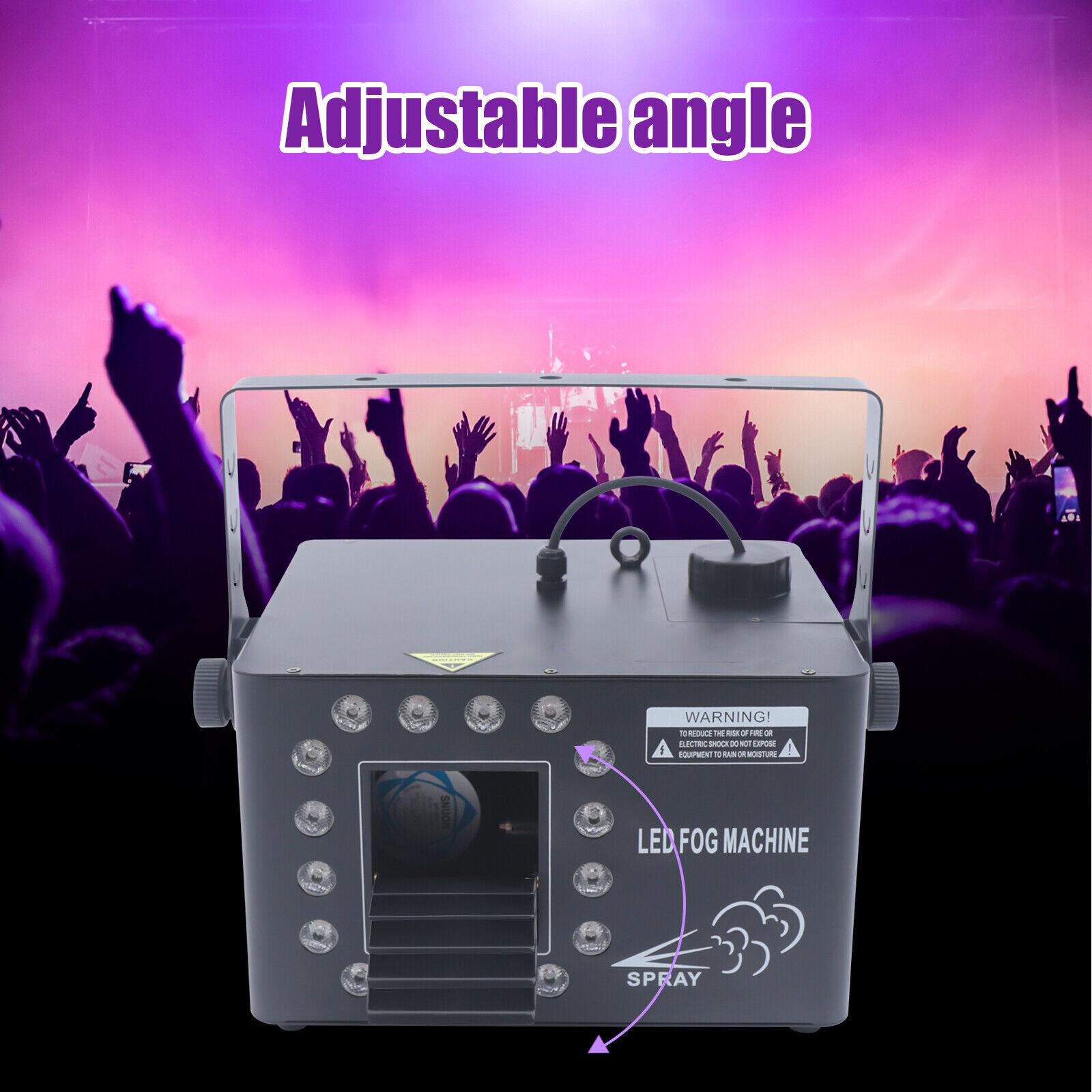 1500W Low Profile Hazer Haze Smoke Machine DMX Theater DJ Party Stage Effect NEW