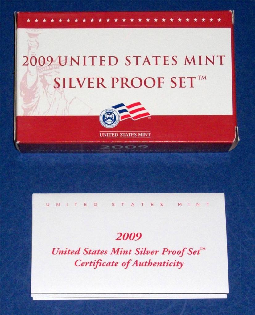 2009 SILVER Proof Set Replacement Box and COA ONLY