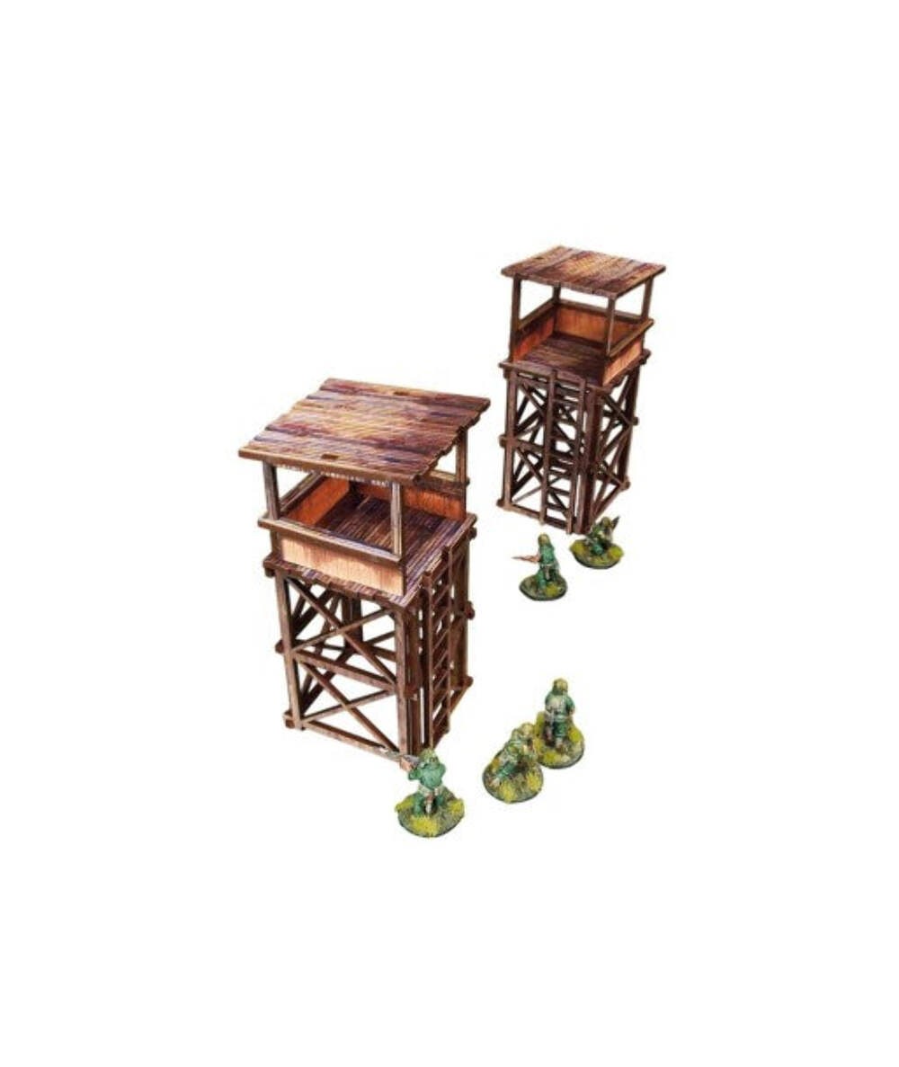 WW2 Pacific Guard Tower (2) (28mm) PREPAINTED