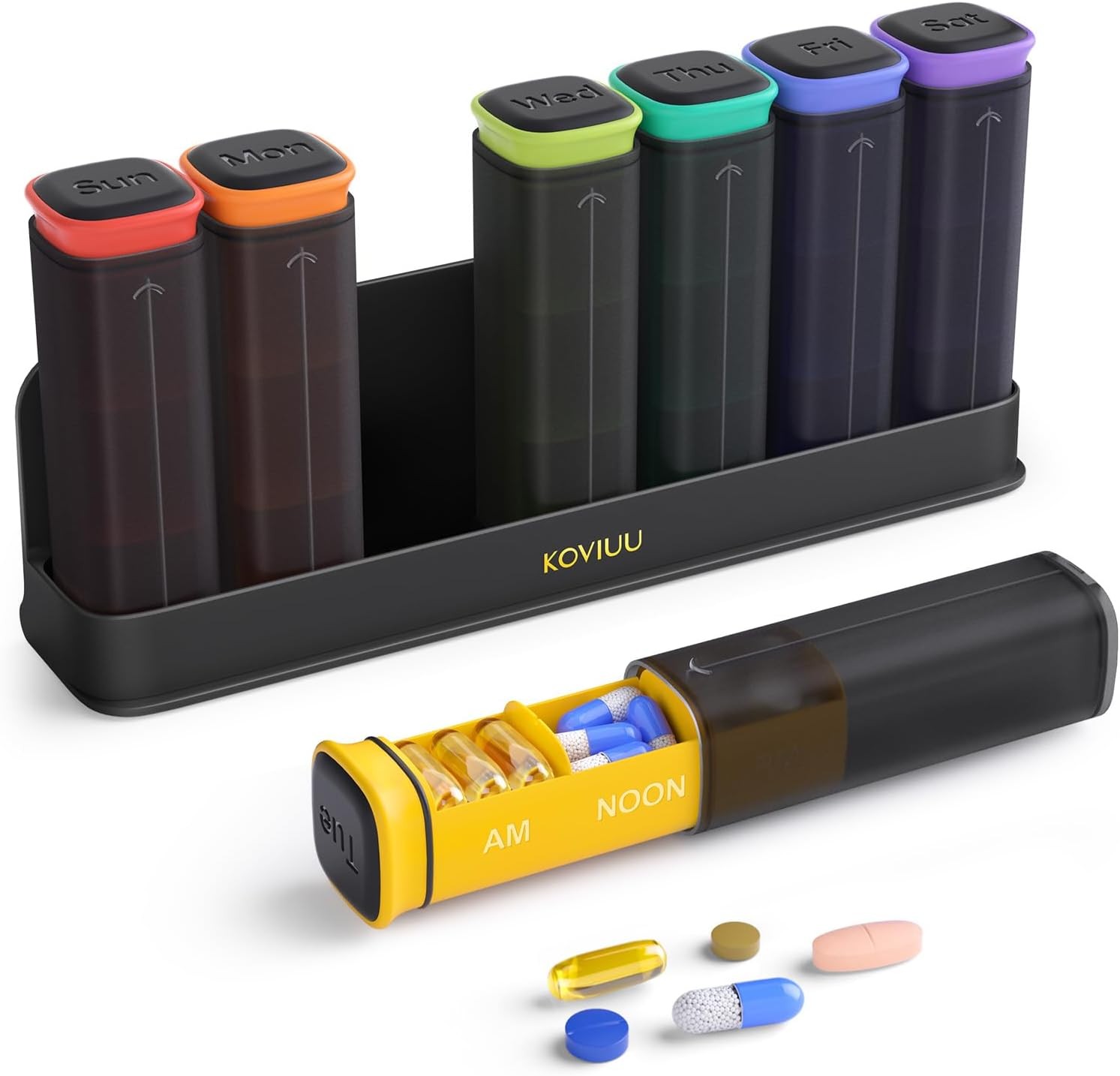 Weekly Pill Organizer 3X a Day, Detachable Pill Box 7 Day, Large 3 Times Daily