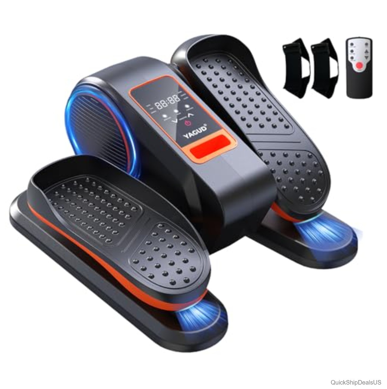 Under Desk Elliptical Machine Leg Exerciser Seated Pedal 13 Speeds Remote