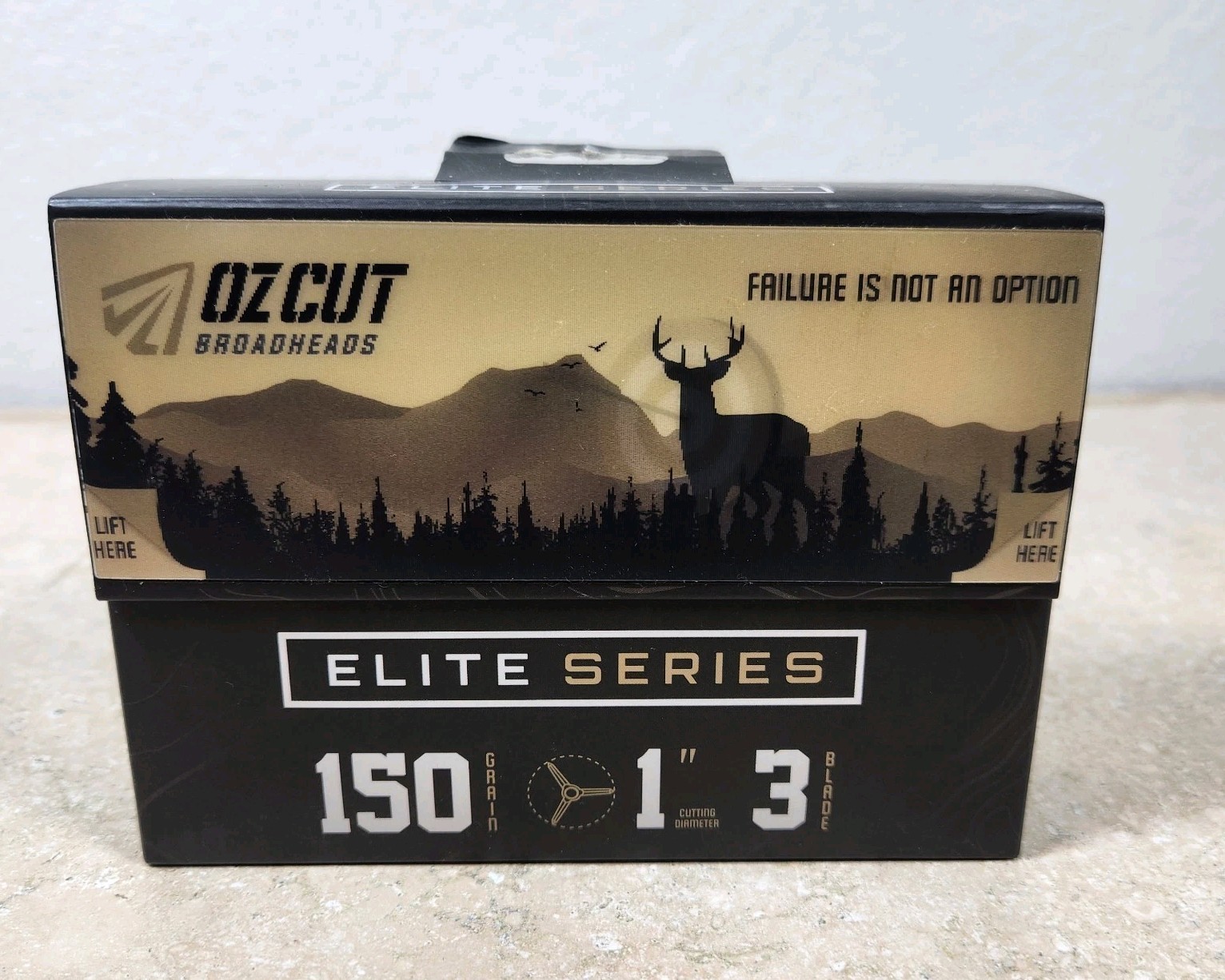 OzCut One Piece Steel Broadheads 150gr 3-Blade Elite Series Broadhead 1" Cut