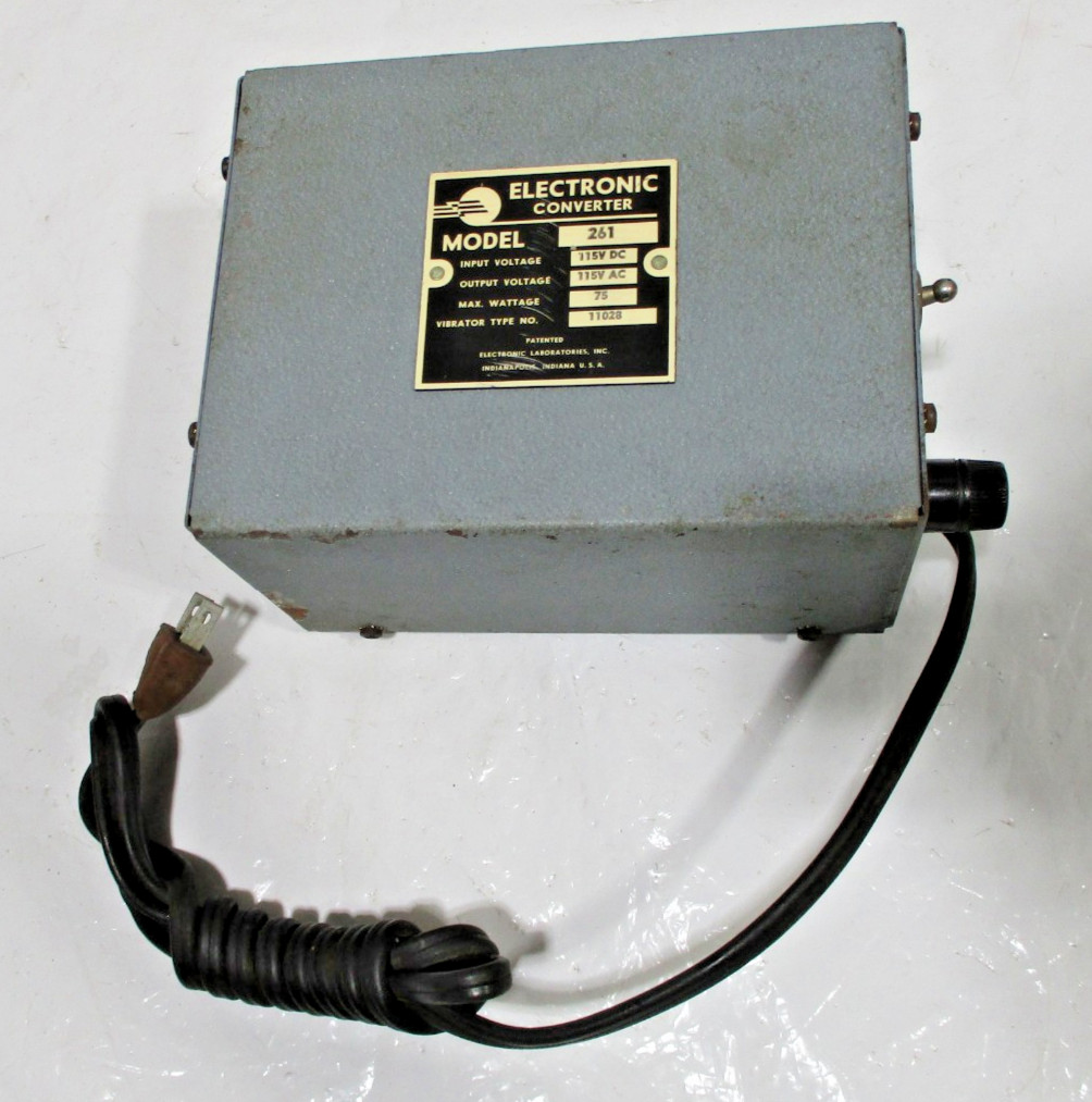 Vintage Electronic Laboratories Model 261 Electric Converter 115V DC to AC