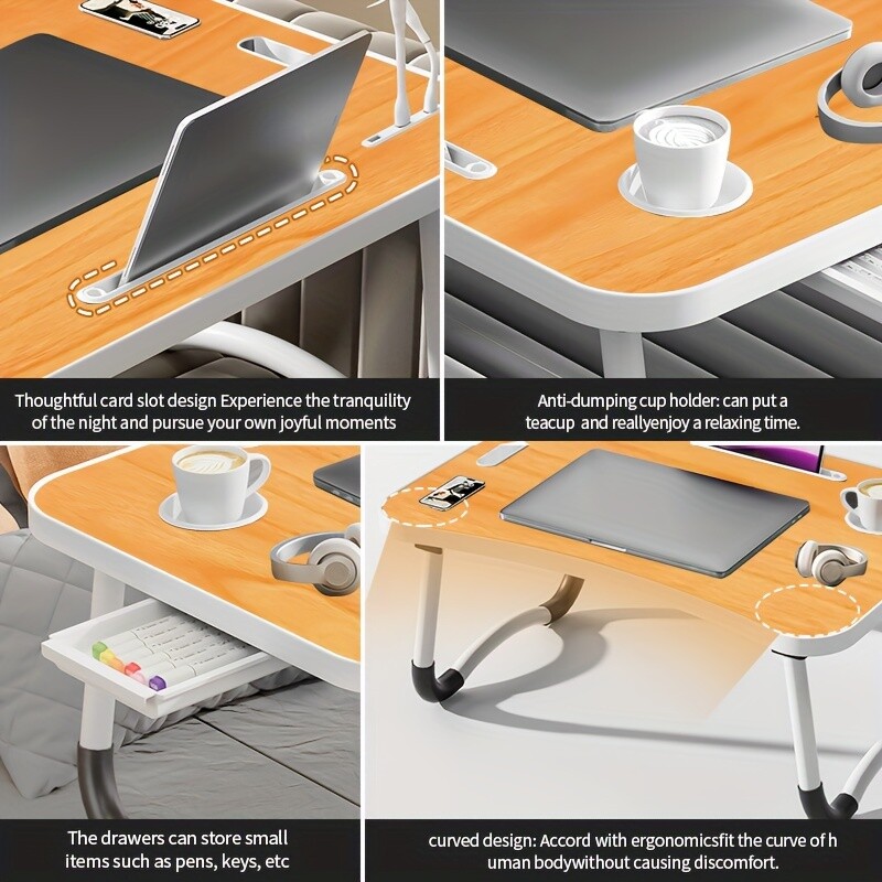 For Office Workers - Multi Functional Laptop Bed Table - Portable Tray Holder