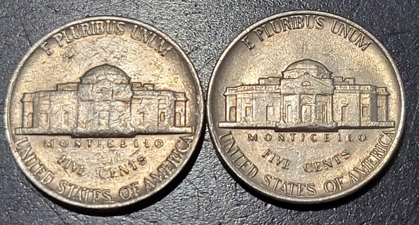 1979D and 1981D Jefferson Nickels - Filled Mint Marks - Mint Errors
