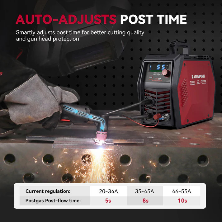 ARCCAPTAIN Plasma Cutter 55A Pilot Arc Air Plasma Cutting Machine Dual Voltage