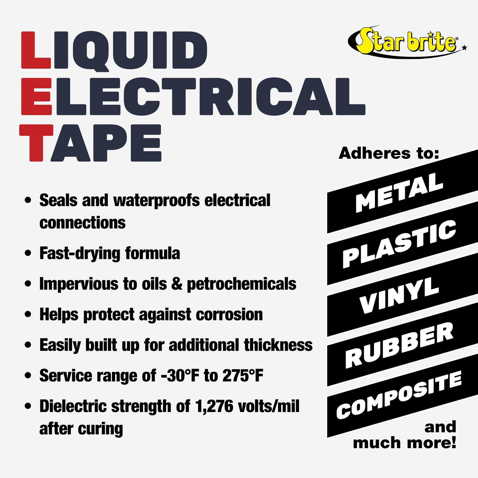 Liquid Electrical Tape with Applicator Brush Cap Black4 OZ. (084104B)