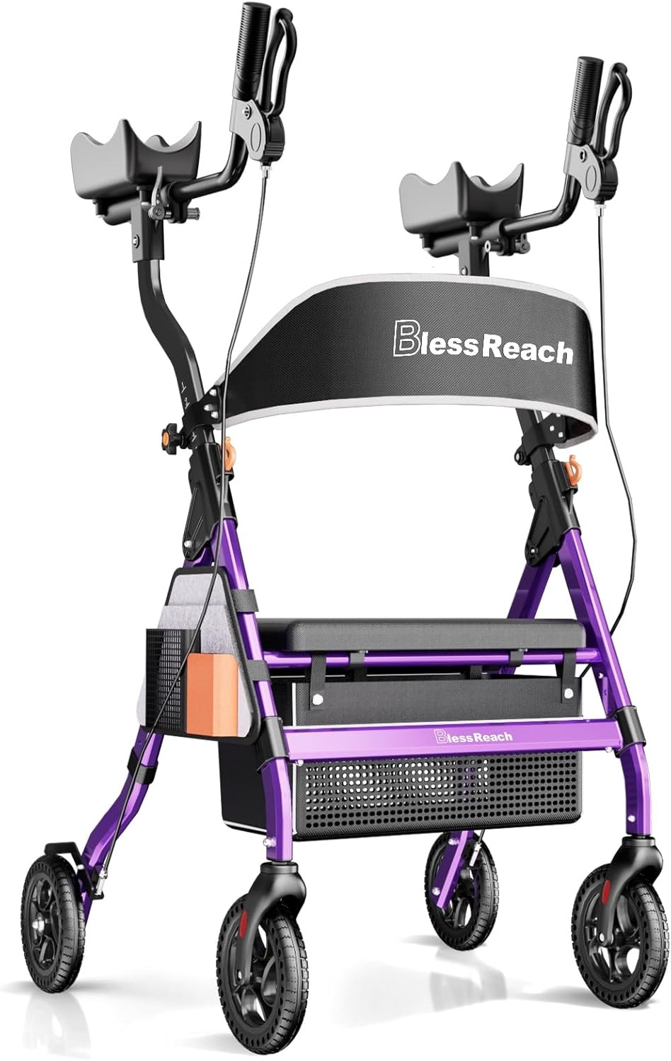 450lb Upright Rollator Walker Seniors Seat Heavy