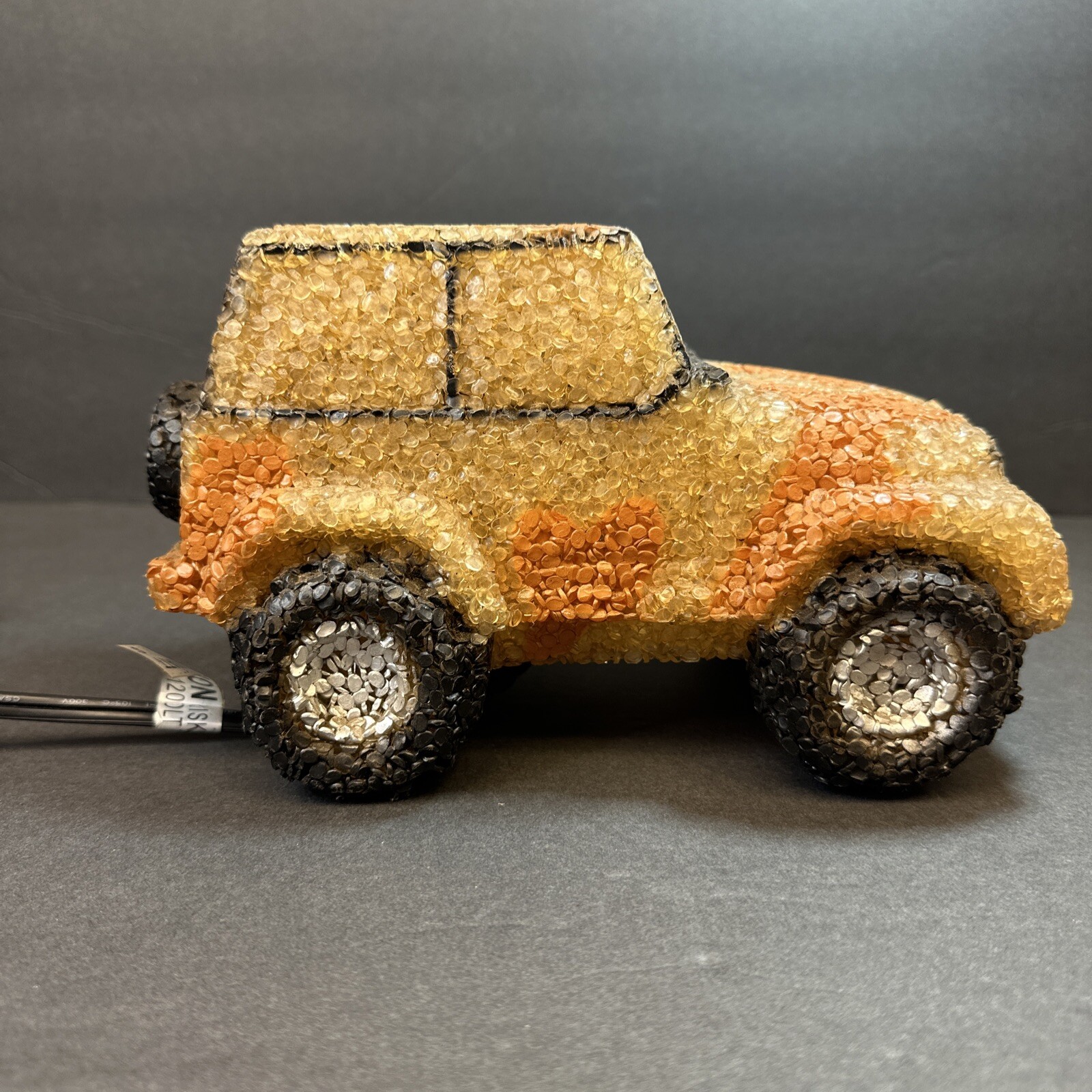 Melted Popcorn Plastic Jeep Night Light Desk Lamp EUC Off Roading Fourwheeling