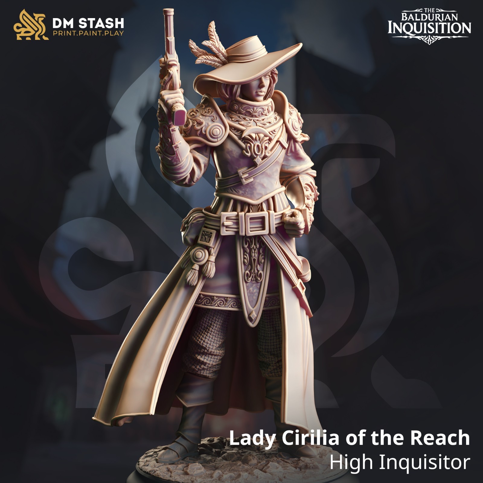 Dungeons & Dragons Human Ranger Miniature - Lady Cirilia - DnD RPG Wargames