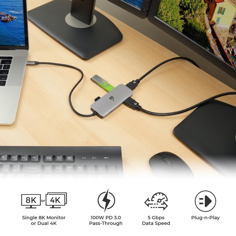 IOGEAR USB-C 8K Nano Dock Pro GUD3C8K2P
