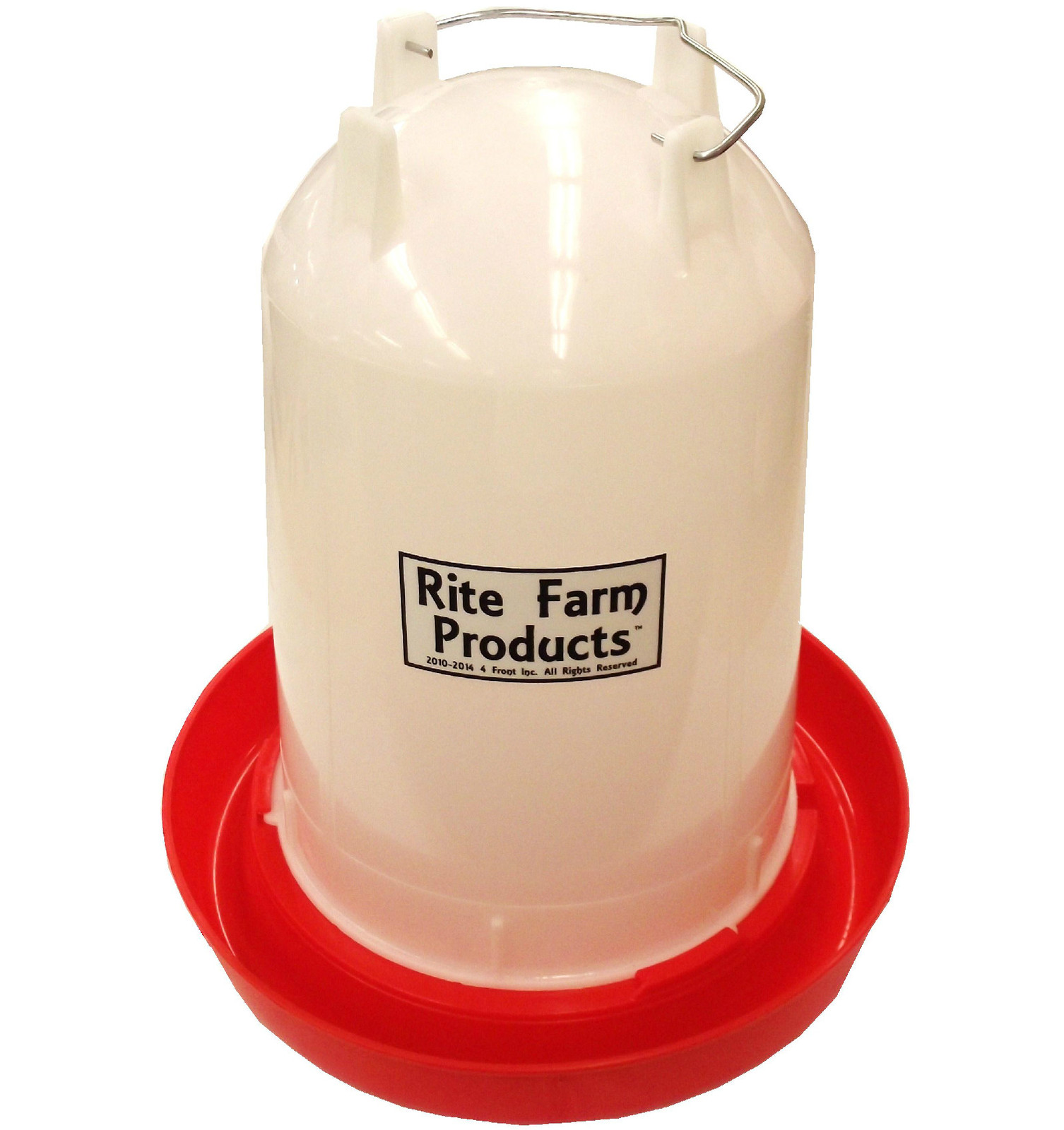 EXTRA LARGE RITE FARM PRODUCTS 3.7 GALLON CHICKEN WATERER & HANDLE POULTRY CHICK