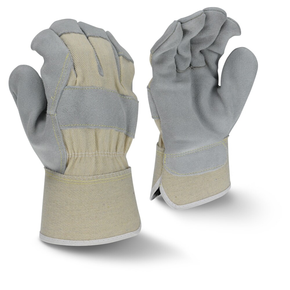 Radians RWG3400W Side Split Gray Cowhide Leather Safety Gloves [12 pack]