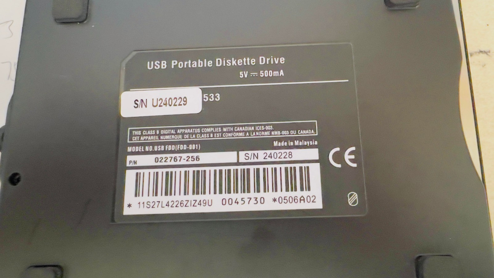 USB 2.0 Portable External 3.5" Floppy Disk Drive USB FDD Reader PC Mac