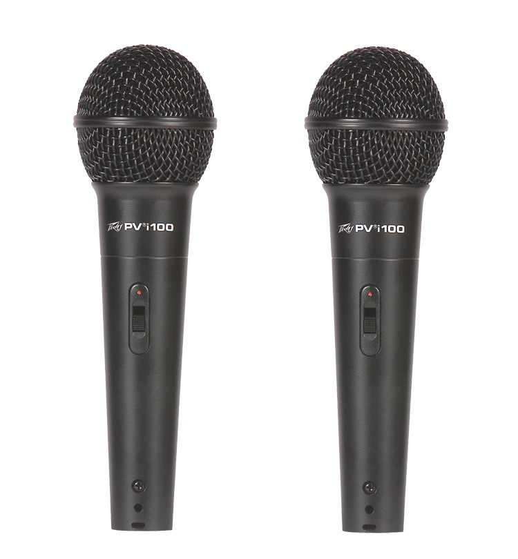 Peavey PVi 100 Dynamic Cardioid Vocal Performance Microphones (2 pack -XLR)