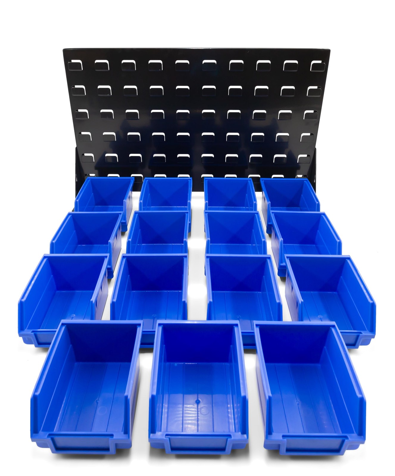 Heavy Duty Storage Bin Set & Steel Panel for Hanging Bin, Bench Mountable Ste...