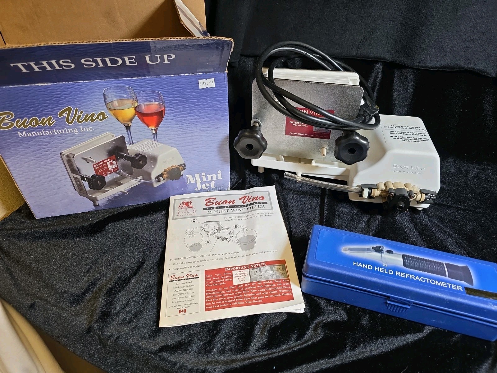 Buon Vino Mini Jet Wine Filter  - With Box And Refratometer Tested Needs Filters
