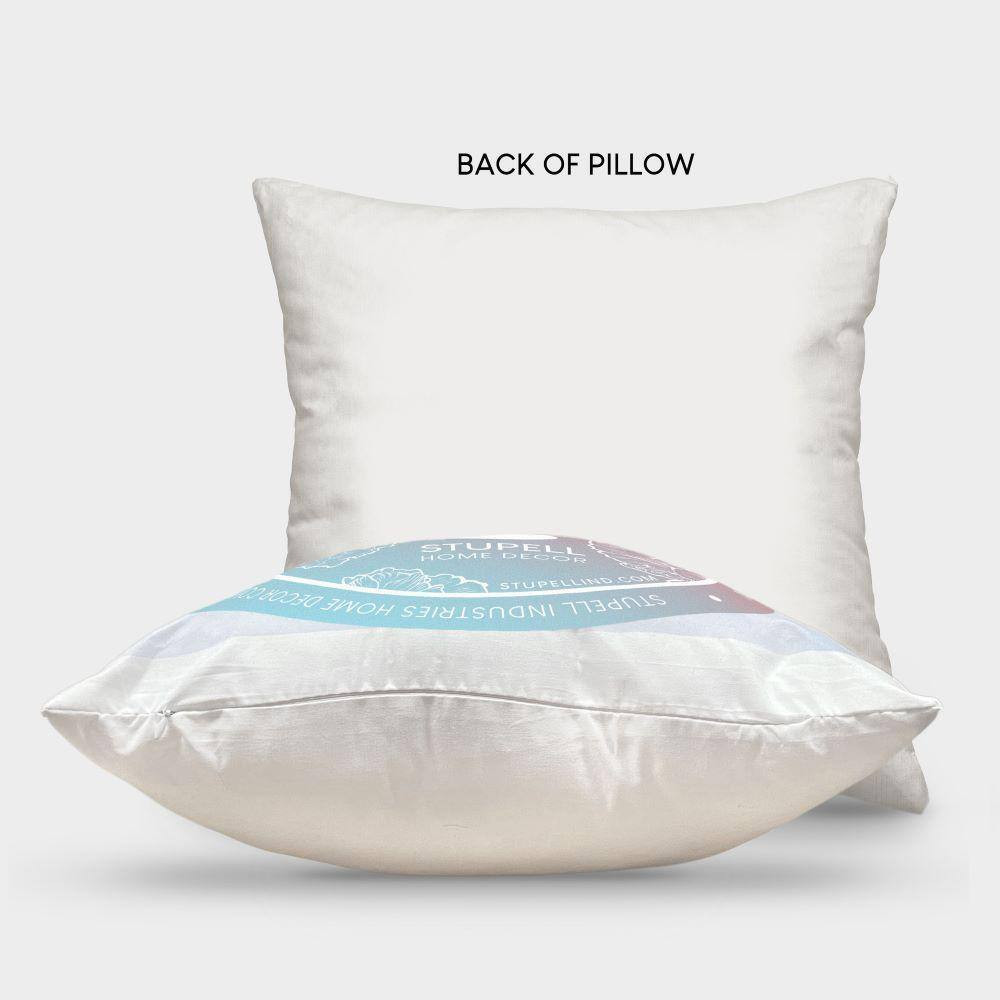 Botanical Leaf Pattern Pink Circle Shapes Pink Square Outdoor Throw Pillow