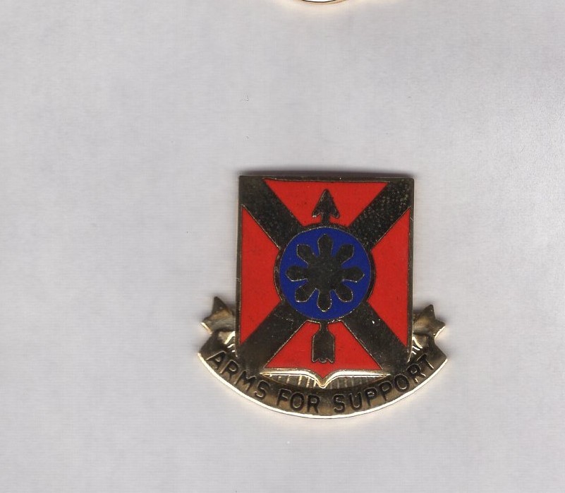 US Army 163rd Field Artillery FA crest DUI clutchback c/b badge G-23