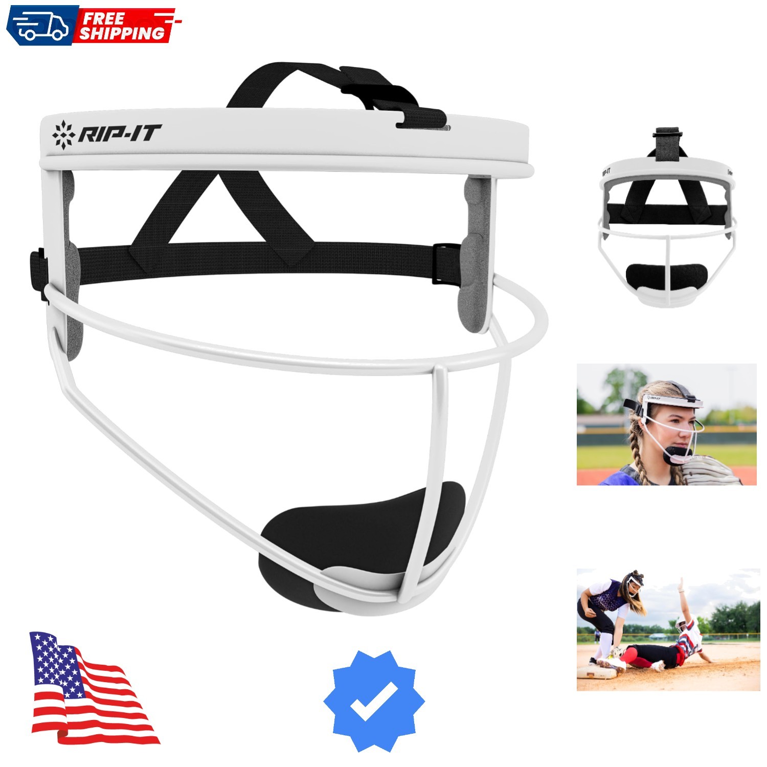 Defense Youth Softball Face Mask, Lightweight, Protective Fielder's Softball ...
