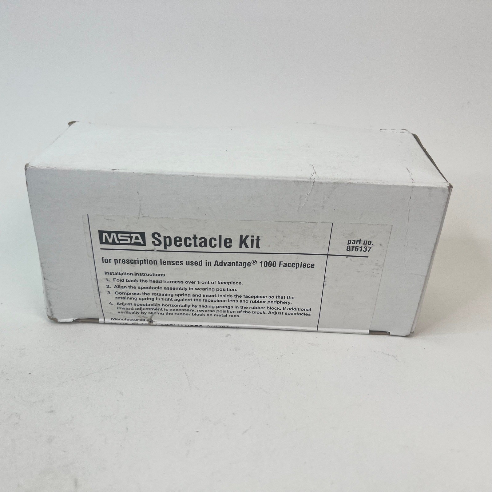 MSA Spectacle Kit for Advantage 1000 Facepiece Part No 816137 New