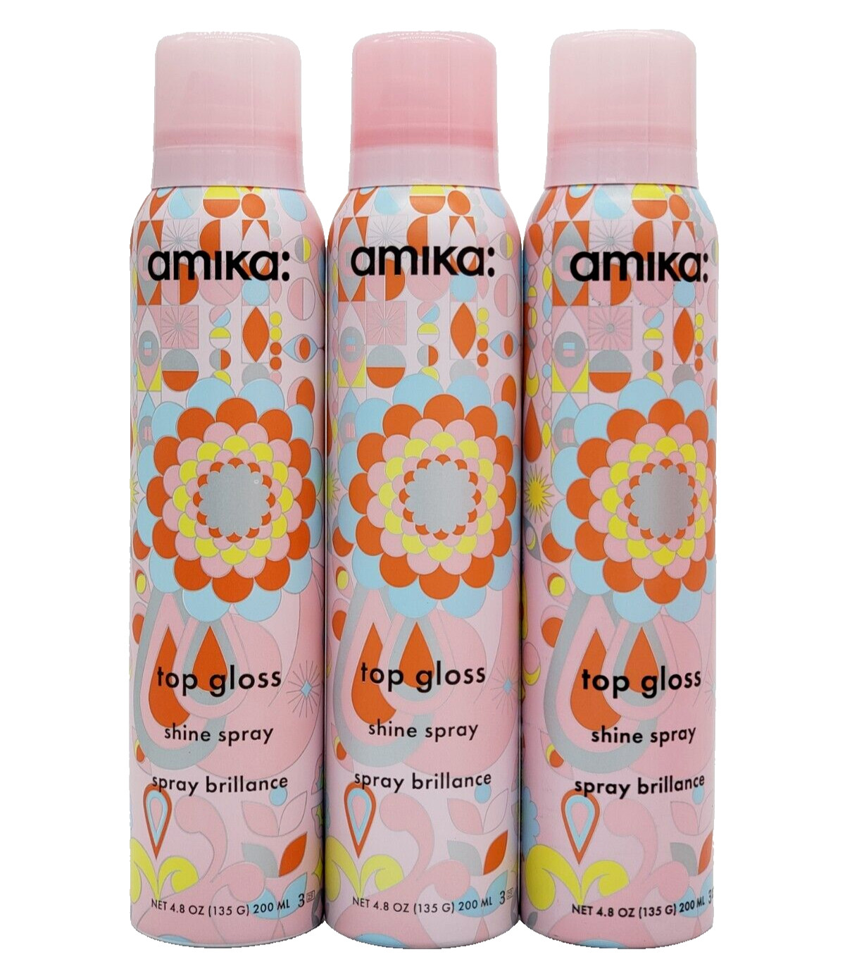 Amika Top Gloss Shine Spray 4.8 oz. - "Set of 3"