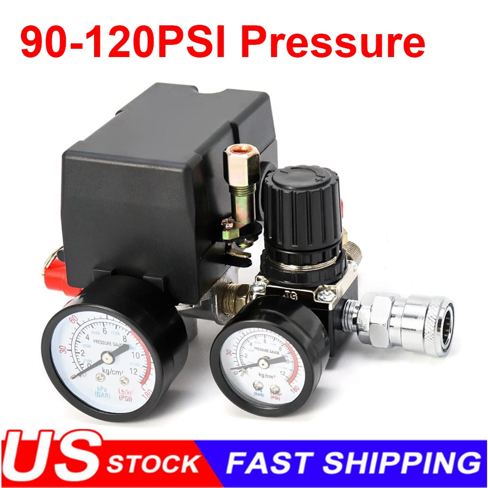 Air Compressor Pressure Switch Control Valve 90-120PSI Pressure Regulator