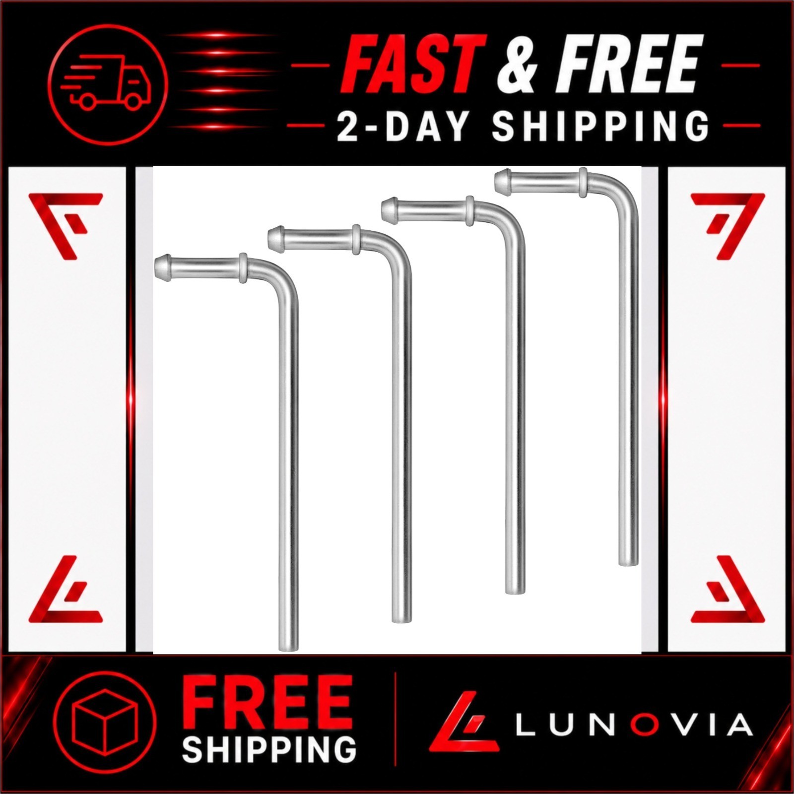 4Pcs Stainless Steel Exhaust Hanger Rod 7.5" Universal Upgrade