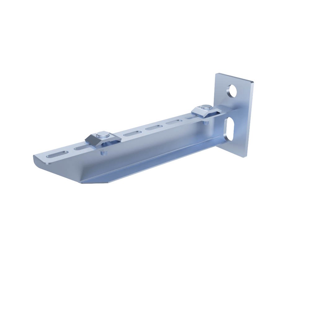 Electro Zinc Plated Wire Mesh Cable Tray bracket, T-shaped, Wall Mount, 200mm ,