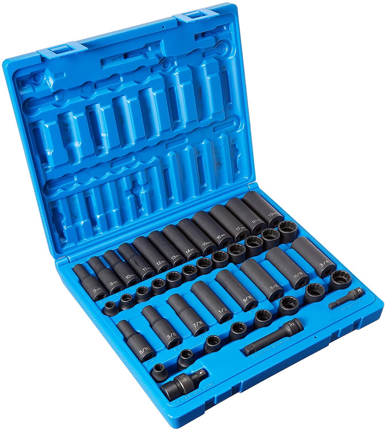 Grey Pneumatic 1643RD 3/8" Drive Standard and Deep Length Impact Socket Set