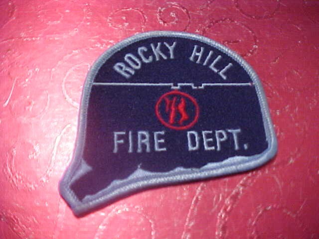 ROCKY HILL CONNECTICUT FIRE DEPARTMENT PATCH SHOULDER SIZE UNUSED 3 X 3 1/4