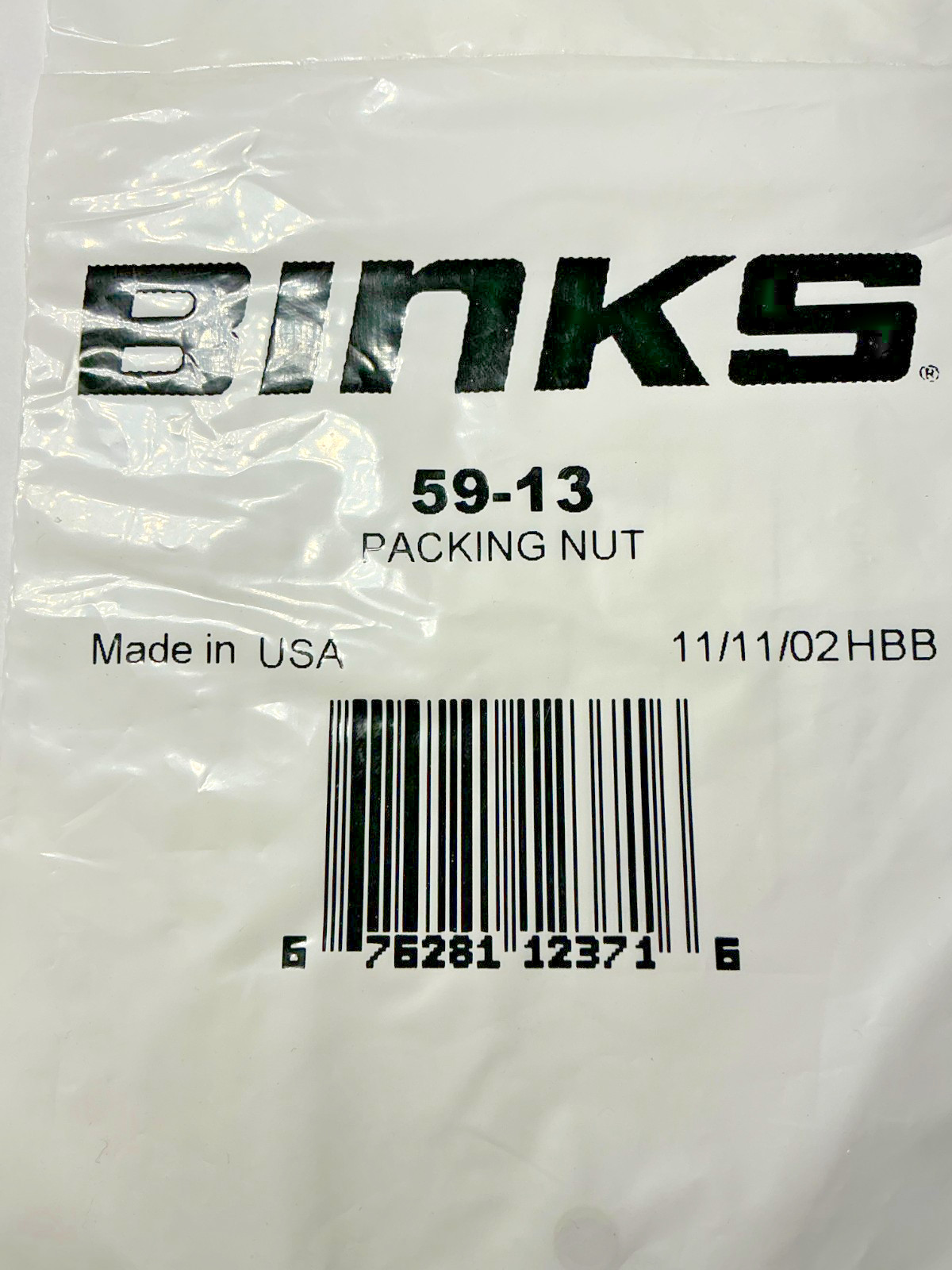 BINKS New Old Stock 59-13 Packing Nut