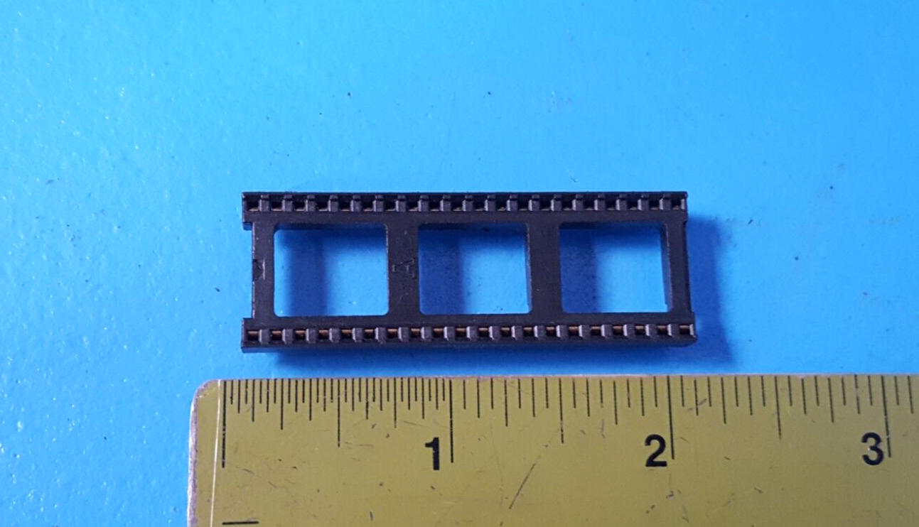 IC SOCKET, 40 PIN DIP SOCKET,M83734/10-013, AUGAT, 2 ROWS, GOLD PIN,