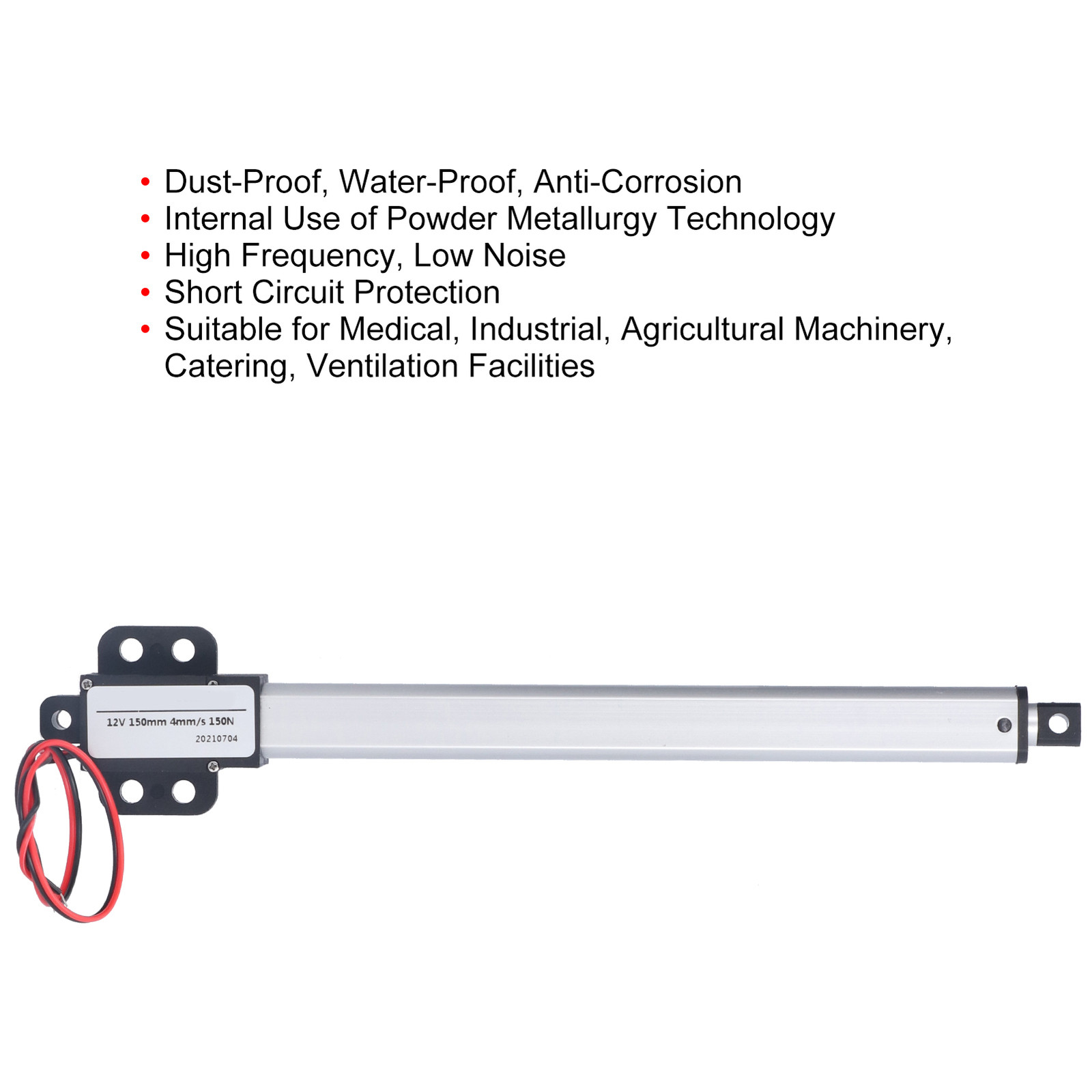 Linear Actuator 150mm Stroke Short Circuit Protection Linear Actuator Tool Part