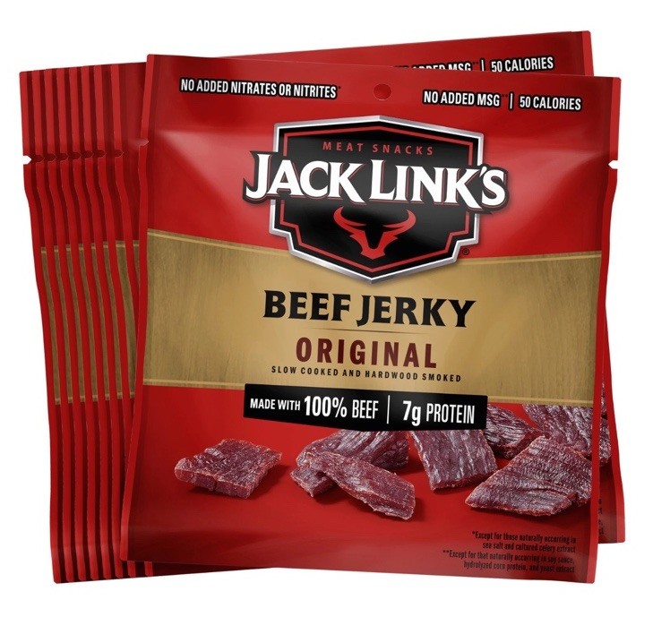 Original Beef Jerky 100% Beef 20 Pack Of 0.625 oz. Bags Snack Sized Packs 10/27