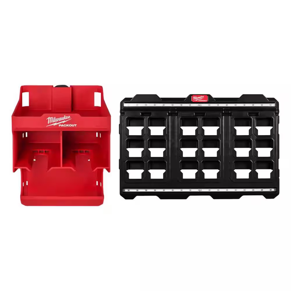 PACKOUT 14 In. H X 10 In. W Slatwall Accessories with Tool Holders in Red