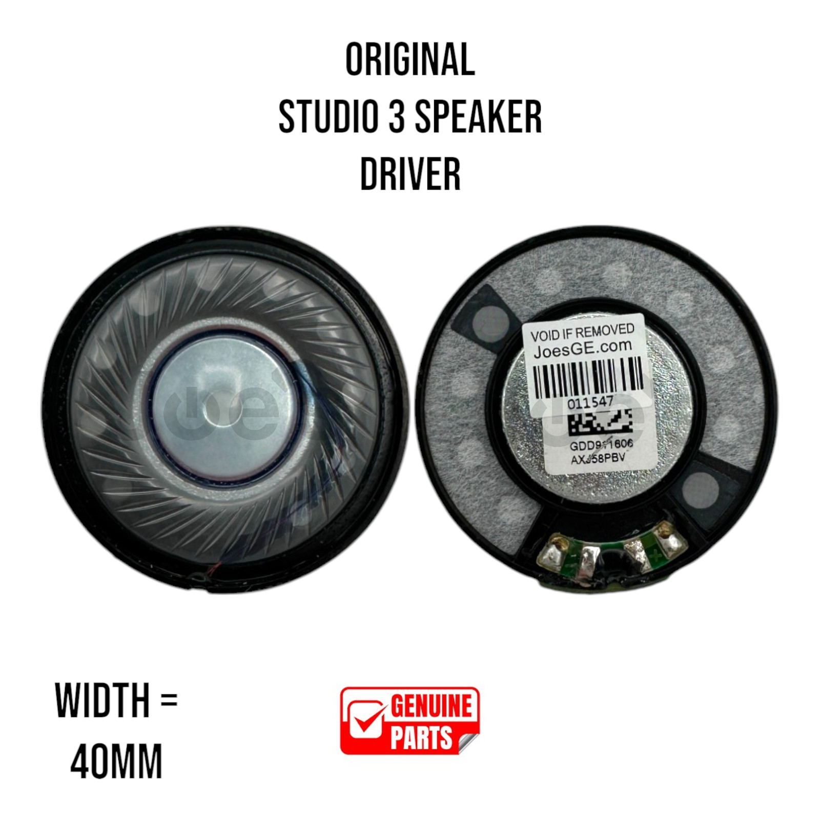 Genuine OEM Beats by Dre STUDIO 3 Replacement Speaker Driver 40mm Repair Part