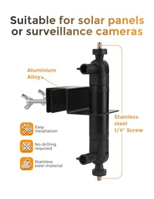 2-in-1 Gutter Mount for Blink Camera & Solar Panel, Compatible with Blink