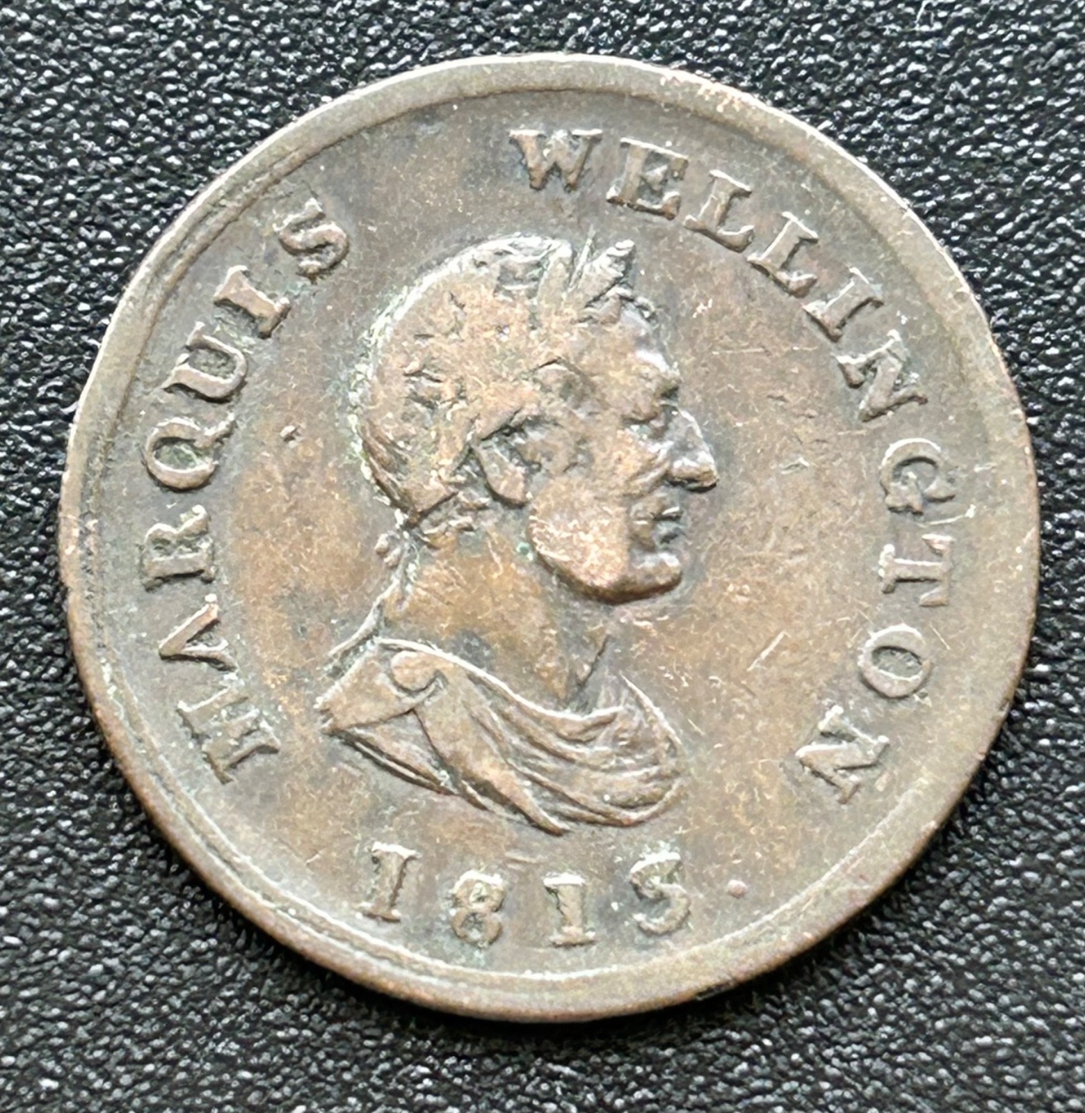 1813 Canada Wellington Commerce Half-Penny Token Coin #074