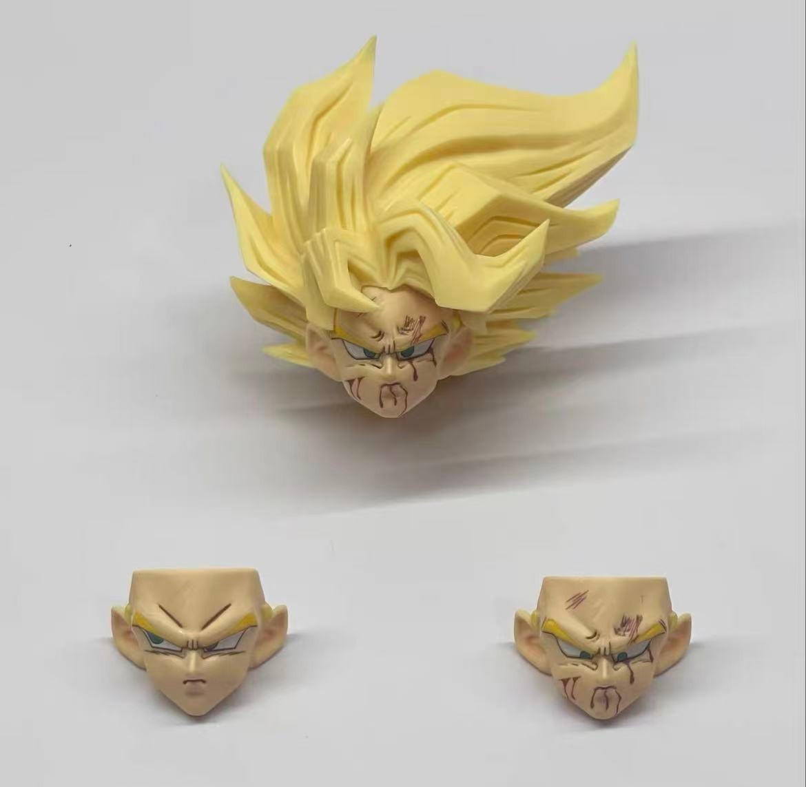 custom DRAGON BALL Z 1/12 shf LEGENDARY goku Hair drifting to the Right head kit