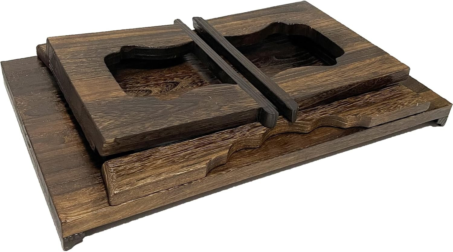 Folding Meditation Table - Japanese Floor & Tea Table, Brown, Compact Design
