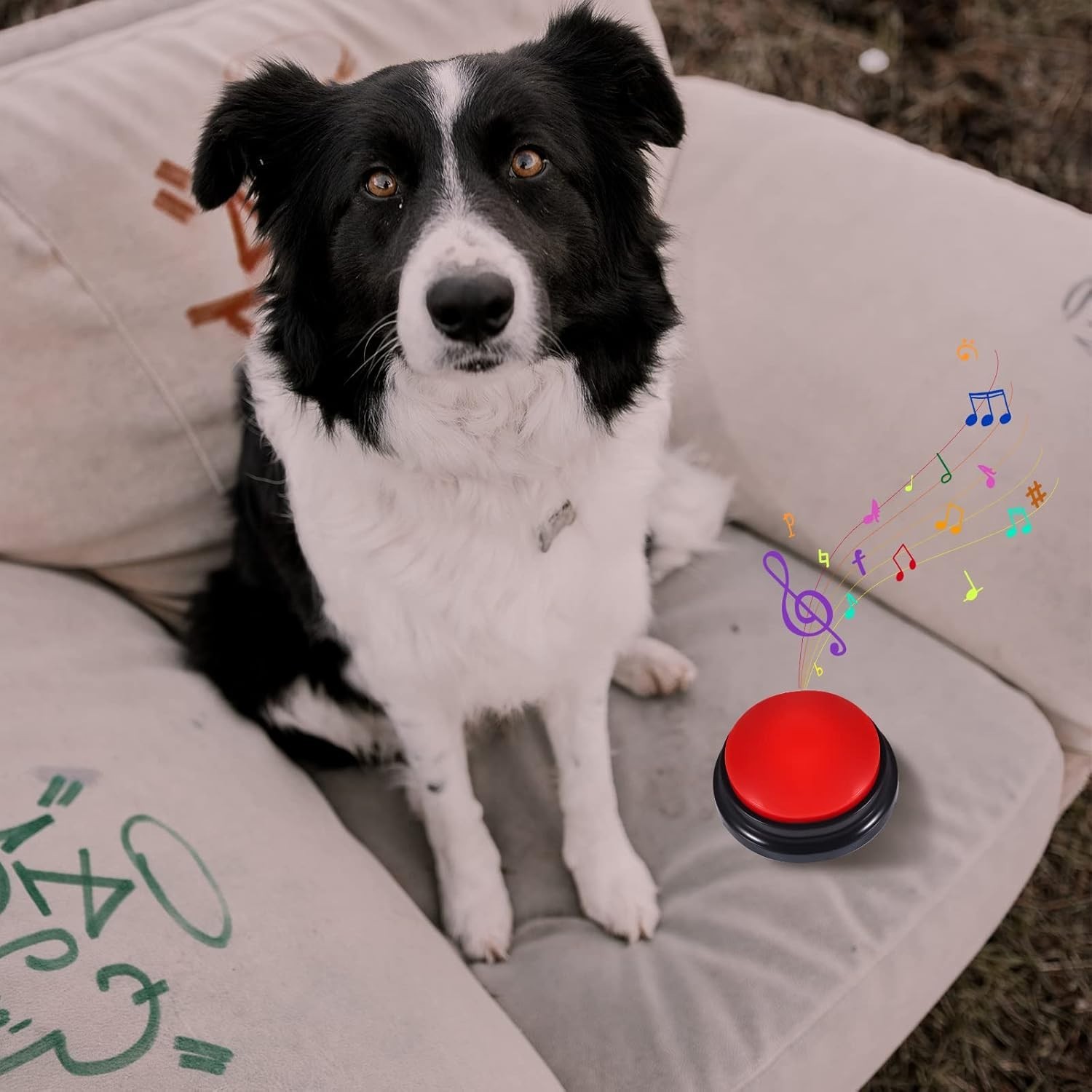 Pet Communication Button for Dogs - 30 Sec Voice Recording, Red Durable Device