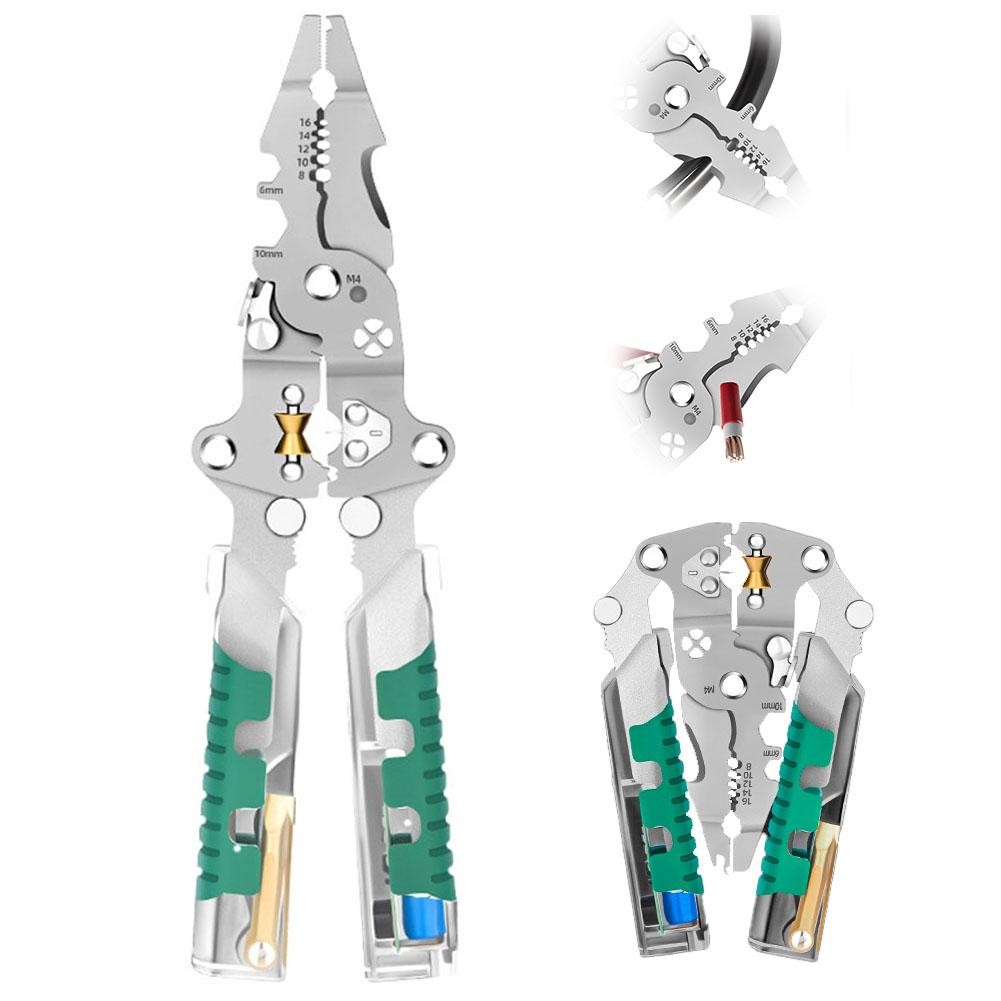 1PC Multi-Functional Wire Stripper Scissors With Electrical Tes t