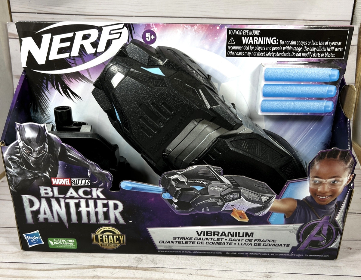 NERF Marvel Legacy Studios Black Panther Vibranium Strike Gauntlet  NEW