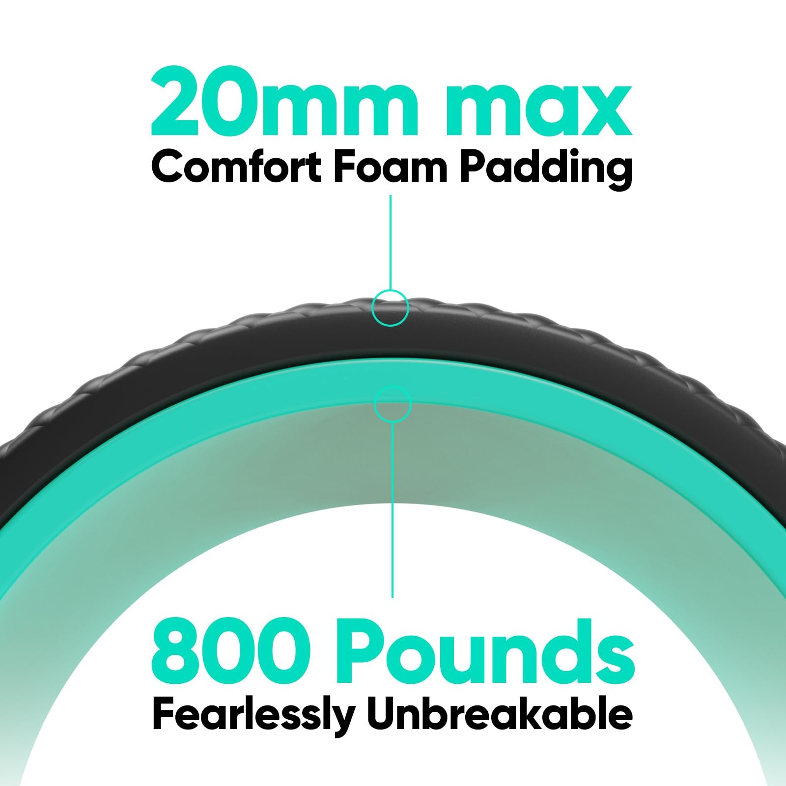 Back Roller - Deep Tissue Massage Wheel, Yoga Wheel & Back Stretcher for Pain...